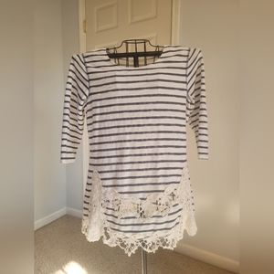 indigo soul crochet lace top